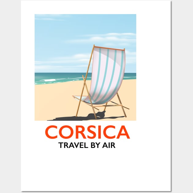 Corsica Travel By Air Wall Art by nickemporium1